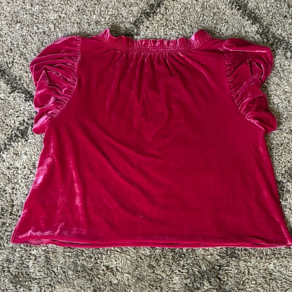 Free People Velvet Fuchsia Blouse - Picture 3 of 3